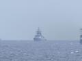 Agrupación de la Marina rusa mientras navega por aguas de interés nacional, monitorizada por la Armada española