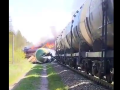 Captura de imagen del descarrilamiento de un tren en Rusia
