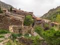 Patones de Arriba. Arquitectura negra de pizarra. Conjunto histórico. Sierra norte. Madrid. España.