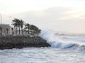 Fuerte oleaje causado por el viento en Palma de Mallorca