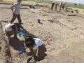 El equipo arqueológico durante las excavaciones en el Cerro Macareno en Sevilla
