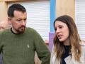 Pablo Iglesias e Irene Montero, el pasado 28 de marzo, en un colegio electoral de Madrid