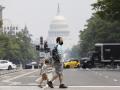 Washington cubierta de humo