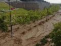 Una riada a causa de las fuertes lluvias inunda Zaragoza capital