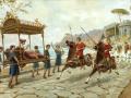 Camino a Pompeya, pintura de Ettore Forti