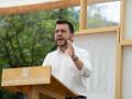 El presidente de la Generalitat de Catalunya, Pere Aragonès, durante una rueda de prensa, este viernes