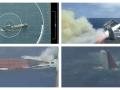 Secuencia del hundimiento de un buque de la Armada con un misil lanzado desde la fragata Canarias