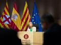 La nueva presidenta de la Diputación de Barcelona, Lluïsa Moret, interviene durante el pleno de constitución de la Diputación de Barcelona, 13/07/23