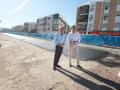 Miguel Ángel Torrico, presidente de la Gerencia, y el alcalde, José María Bellido, en su visita a las obras de la avenida de Trassierra.