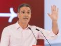 El presidente del Gobierno en funciones, Pedro Sánchez durante el acto del PSOE en Málaga