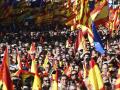 Vista de la manifestación convocada en 2017 por la entidad Societat Civil Catalana