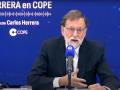 Mariano Rajoy, entrevistado en la Cope, este jueves