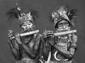Flautistas en Papúa Nueva Guinea, fotografiados en 2006