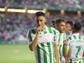 Carlos Albarrán celebra un gol ante el Recreativo de Granada