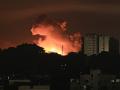 Fuego en la franja de Gaza durante esta madrugada