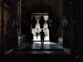 Visitantes en la iglesia del Santo Sepulcro