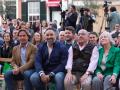 Jorge Campos Asensi, Santiago Abascal, Xisco Cardona y Maite de Medrano, en un acto de campaña para el 28-M