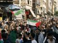 Miles de egipcios durante una protesta en apoyo al pueblo palestino en El Cairo