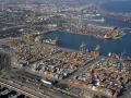 Vista aérea del puerto de Valencia