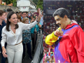 María Corina Machado, candidata de la oposición venezolana y el dictador Nicolás Maduro