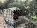 Lanzacohetes casero utilizado por Hamás e instalado en la Universidad Quds