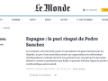 Editorial del diario francés 'Le Monde'