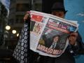 Un periódico argentino muestra la victoria de Javier Milei tras las elecciones en Argentina