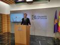 El vicepresidente primero de la Diputación de Córdoba y delegado de Infraestructuras, Sostenibilidad y Agricultura, Andrés Lorite, en rueda de prensa