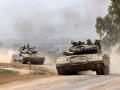 Tanques militares israelíes cerca de la frontera con la Franja de Gaza