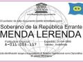 Documento de la ficticia República de Menda Lerenda