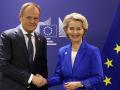 Donald Tusk y Ursula von der Leyen se han reunido aparte durante el Consejo Europeo en Bruselas
