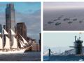 Tres de las llamativas imágenes del calendario de la Armada española 2004