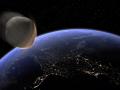 Recreación de un asteroide acercándose a la Tierra