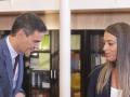 El presidente del Gobierno en funciones, Pedro Sánchez y la diputada de Junts, Miriam Nogueras