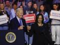 Joe Biden y Kamala Harris en un acto en Virginia