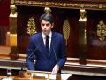 El primer ministro francés Gabriel Attal en su intervención en la Asamblea Nacional