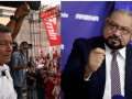 Manuel Flores candidato presidencial por el FMLN y Joel Sánchez candidato de ARENA