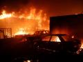 Varios vehículos y casas en el incendio en Chile