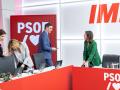 Pedro Sánchez, a su llegada a la Ejecutiva Federal del PSOE de este lunes