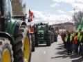 MADRID, 26/02/2024.- Agricultores de varios puntos de España se manifiestan frente a la sede del Ministerio de Agricultura en Madrid este lunes. España arranca una tercera semana de protestas del campo en un lunes en el que se producirá una cita clave en Bruselas- con el consejo de ministros del ramo que buscará soluciones para aliviar a los productores- y un centenar de tractores y miles de manifestantes que ocupan el centro de Madrid. EFE/ J.J. Guillén