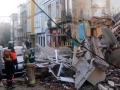 Colapsa un edificio deshabitado en el barrio de Esteiro, en Ferrol