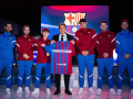 Joan Laporta, junto al equipo de eSports de League of Legends del Barça