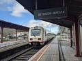 Un tren en la estación de Betanzos-Infesta.