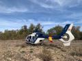 Helicóptero de la Policía Nacional en la zona del Galacho de la Alfranca