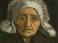 Campesina con tocado blanco (1884) de Vincent Van Gogh