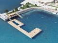 Estructura flotante para actividades acuáticas prevista en La Coruña