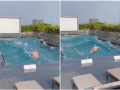 Así se vivió el terremoto de Taiwán desde una piscina