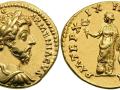 Marco Aurelio en una moneda