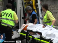 Landa abandona la carrera en la ambulancia