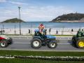 Agricultores con ikurriñas en Guipúzcoa durante una protesta agrícola a principios de marzo